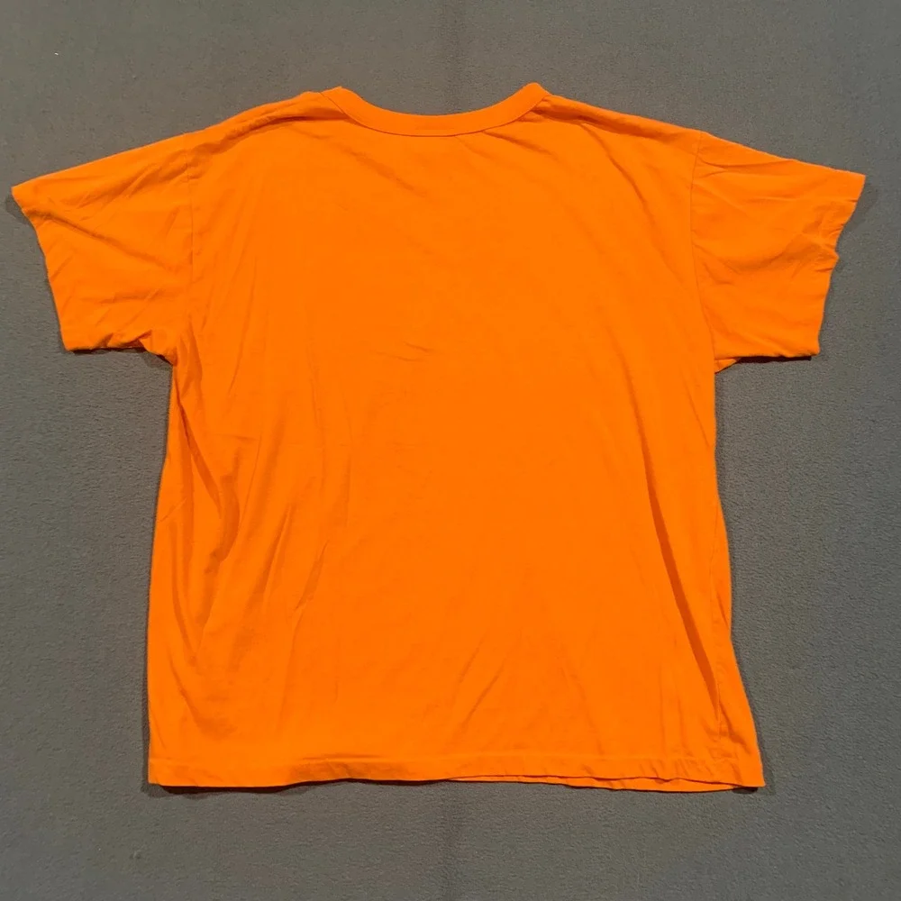 Roaman's T-Shirt Women 2X Orange Seed Packet Floral Graphic Tee Cottagecore Boho - Picture 6 of 6